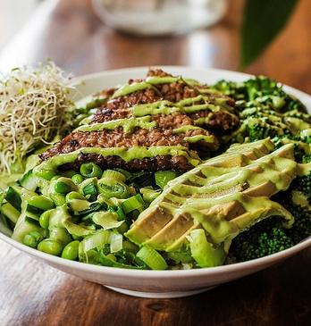 a vegan based dish displayed on a table