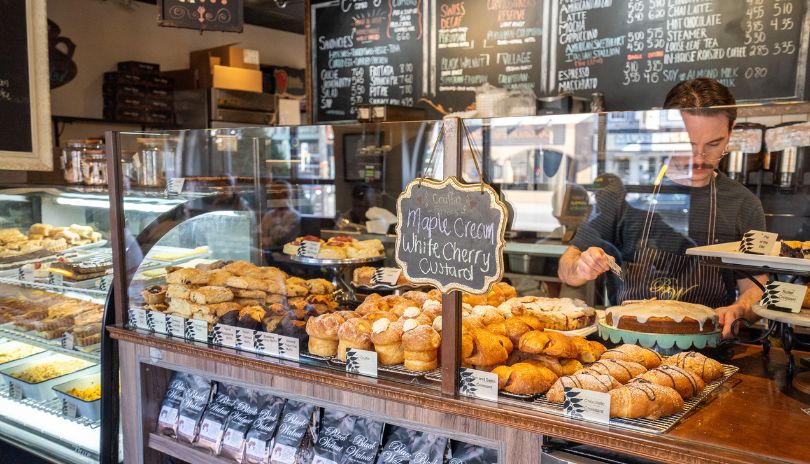 Interior view of Black Walnut Cafe, Downtown London, Ontario.