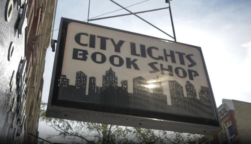 City Lights Book Shop sign.